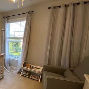 Sheer overlay blackout curtains